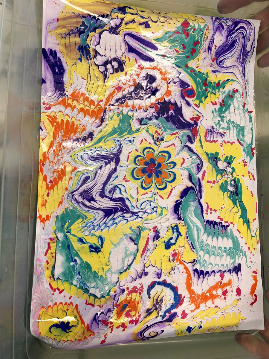 ByrneN29's tweet image. I had the best time at @higginsbedford art CPD, this evening! Along with colour theory with @fionawilsonart we made felt sushi with @annemarieabbate and beautiful marbling pictures with #artschooltsymbal ☺️ #artteaching