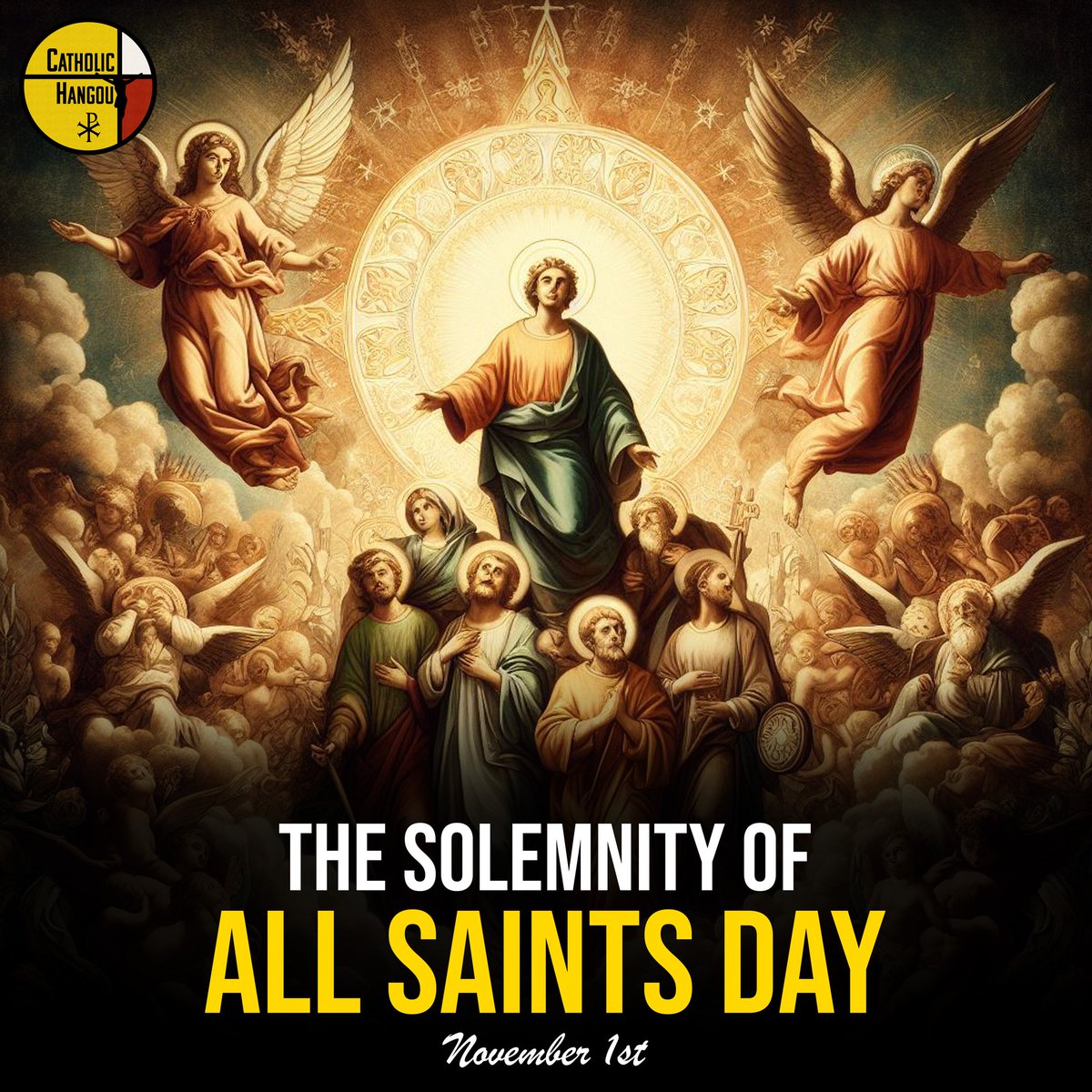 CatholicHang's tweet photo. We wish you and your family a happy All Saints Day as we honor the heroes who answered God's call. May their prayers give us the courage to accept our own invitation to Sainthood. All you holy men and women, pray for us! https://t.co/DYS0hhAkwl