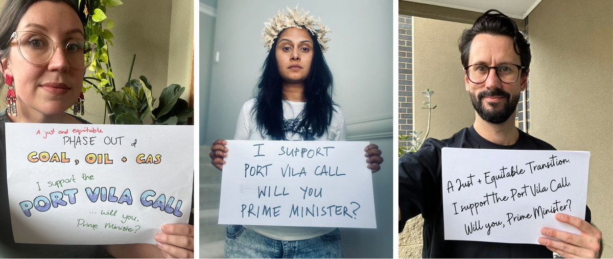 Today's the day: Join our social media action to show strong community support for PM @AlboMP to sign the #PortVilaCall for a Just Transition to a Fossil Fuel Free Pacific! ➡️ cana.net.au/solidarity-act…… #PacificClimateJustice #Auspol #PIFLM52