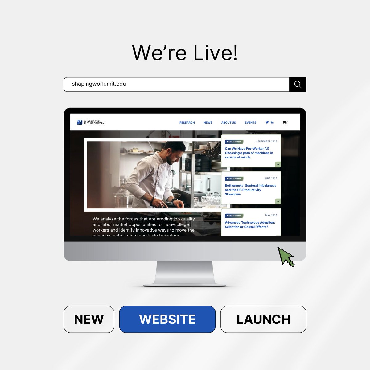 The website for @MITShapingWork, which I co-direct with <a href="/davidautor/">David Autor</a> and <a href="/baselinescene/">Simon Johnson</a>, is now live. We share our research on the future of work, upcoming events, news articles, podcasts, and videos. Find out how you can work with us: shapingwork.mit.edu