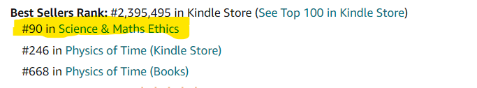 What?!?!

Top 100, baby!

The Future of the Impossible: The Physics and Ethics of Time Travel a.co/d/i8AZXWA

#nonfiction #scienceethics #timetravel #ethics #science #BooksWorthReading #books
