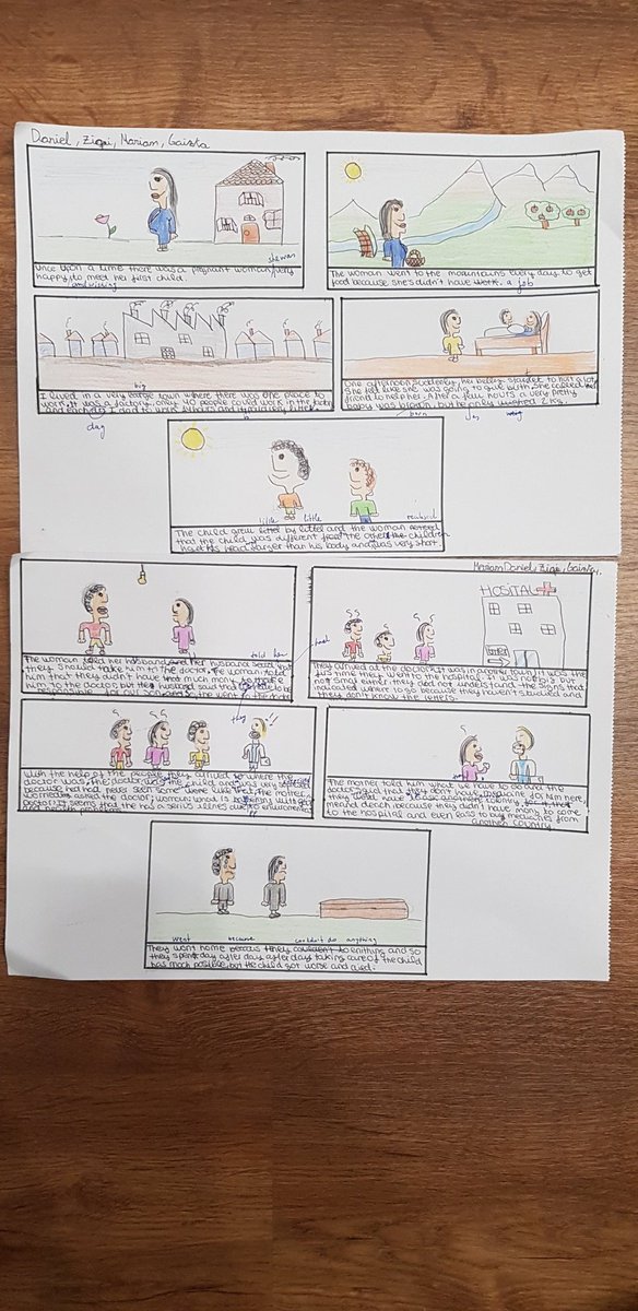 PIEDADISABELgr's tweet photo. Los borradores de los cómics de la #SdeA "Introduction to the 2030 Agenda" del @proyectoEDIA que el alumnado está creando y en breve pasará a CANVA o STORYBOARD. #sostenibilidad, #CE: expresión escrita, #CCCL: lingüística, artística y digital https://t.co/mjYtGrZ0eu