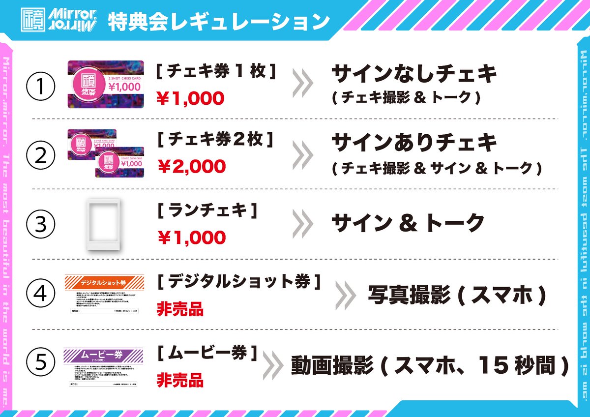 特典会レギュ、ルール変更のお知らせ】 11/3 東名阪ツアー大阪編より