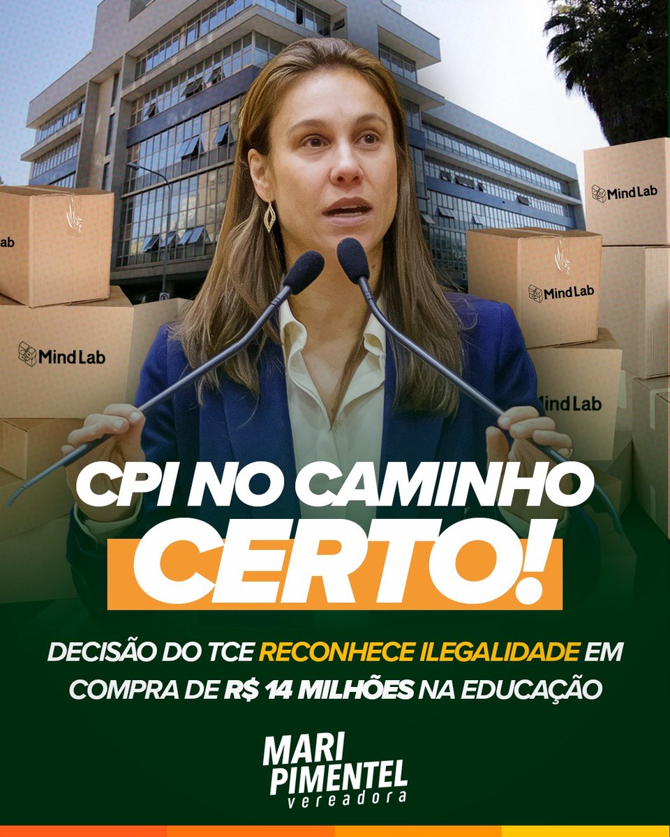 COMPRAS IRREGULARES NA SMED! 📚📦

O Tribunal de Contas do RS reconheceu a ilegalidade nas compras de mais de R$ 14 milhões em kits didáticos da empresa Mindlab, investigada na CPI da Educação. 🔎

Os materiais foram encontrados abandonados em diversas escolas e depósitos entre