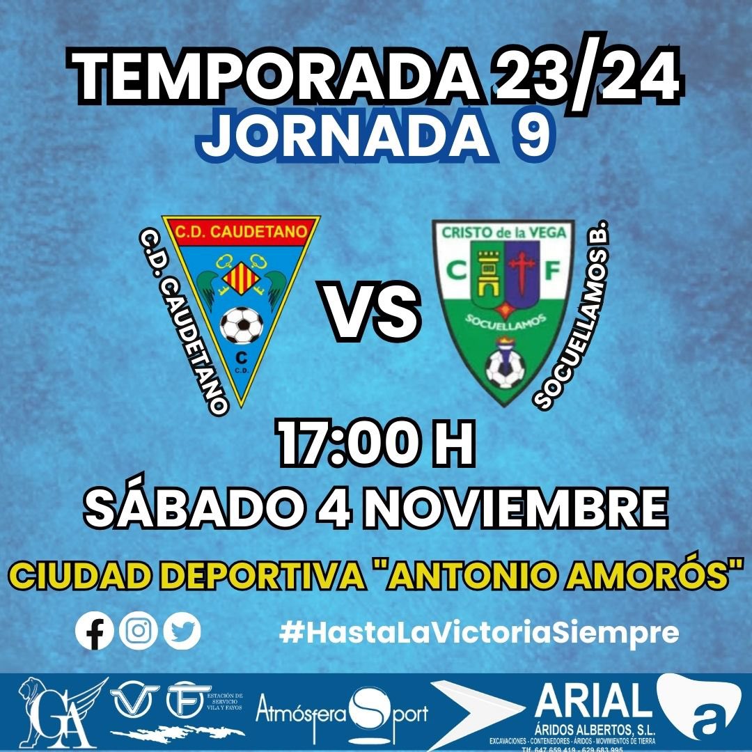 🔥👉🏻Novena jornada de Liga donde recibimos al Socuellamos B. 

⚽️Partido fundamental para nosotros donde queremos volver a sumar 3 puntos junto a nuestro público. Enfrente, un conocido rival de la temporada pasada que, sin duda, vendrá con muchas ganas.