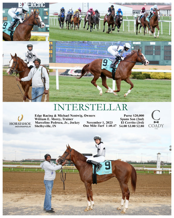William E. Morey (@wemracing) on Twitter photo Thanks Interstellar! <a href="/HSIndyRacing/">Horseshoe Indianapolis Race Course</a> thank you owners <a href="/EdgeRacing_/">Edge Racing</a> <a href="/mikeyfisheyes/">Michael Nentwig</a> . Selected by <a href="/Hinesite/">Nick J. Hines “Sarge” 🇺🇸</a> <a href="/OBSSales/">OBSSales</a> . Good ride M. Pedroza Jr. , by <a href="/AirdrieStud/">Airdrie Stud</a> Collected . Thank you @CoadyPhoto Thanks Interstellar! <a href="/HSIndyRacing/">Horseshoe Indianapolis Race Course</a> thank you owners <a href="/EdgeRacing_/">Edge Racing</a> <a href="/mikeyfisheyes/">Michael Nentwig</a> . Selected by <a href="/Hinesite/">Nick J. Hines “Sarge” 🇺🇸</a> <a href="/OBSSales/">OBSSales</a> . Good ride M. Pedroza Jr. , by <a href="/AirdrieStud/">Airdrie Stud</a> Collected . Thank you @CoadyPhoto