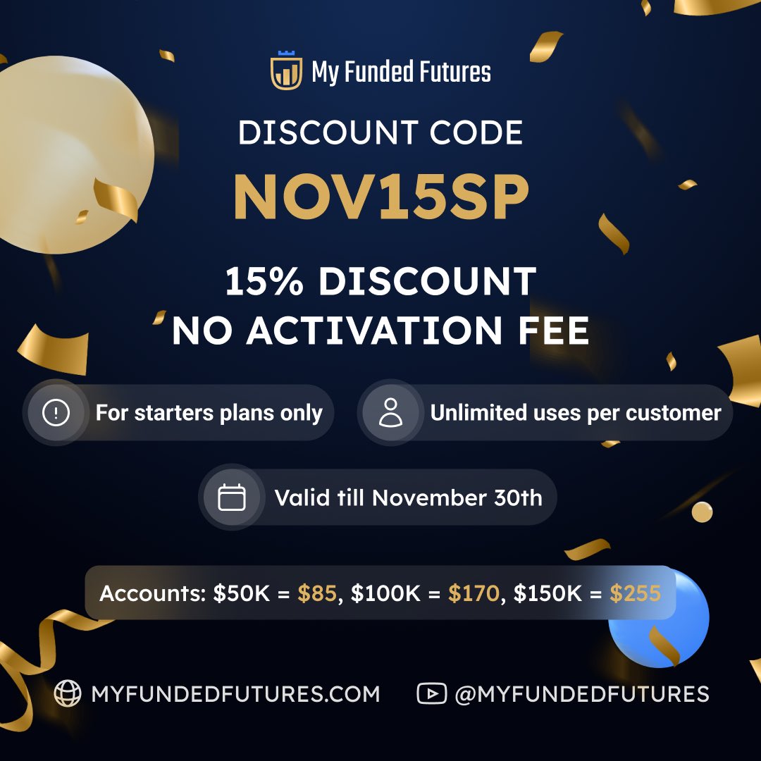 MyFundedFutures's tweet photo. 💰November Promotions💰

https://t.co/t1bY96AgTY https://t.co/Hy60hFErVq