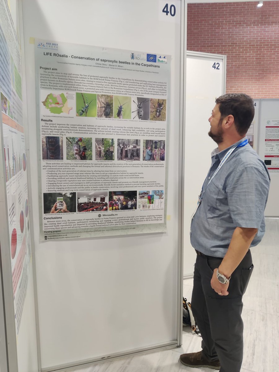 LIFENatROsalia's tweet photo. #ForNature at the @ece2023 - XII European Congress of Entomology
#biodiversity #conservation #insects #saproxylicinsects
#Osmoderma_eremita #LIFERosalia #Romania
Presentation and poster available here:
👉https://t.co/3ZcN4LNDZq https://t.co/ODLW92PPwM