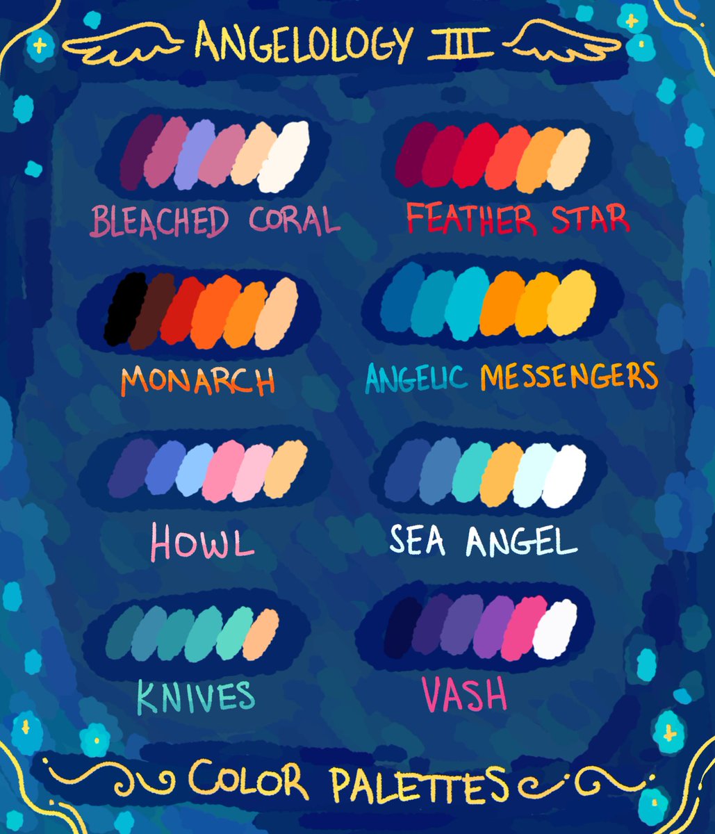 ultra_infinite's tweet photo. Adding Angelology III to my collection of color palettes. Feel free to use these colors, and tag me if you'd like. https://t.co/oGW0GqpUkO
