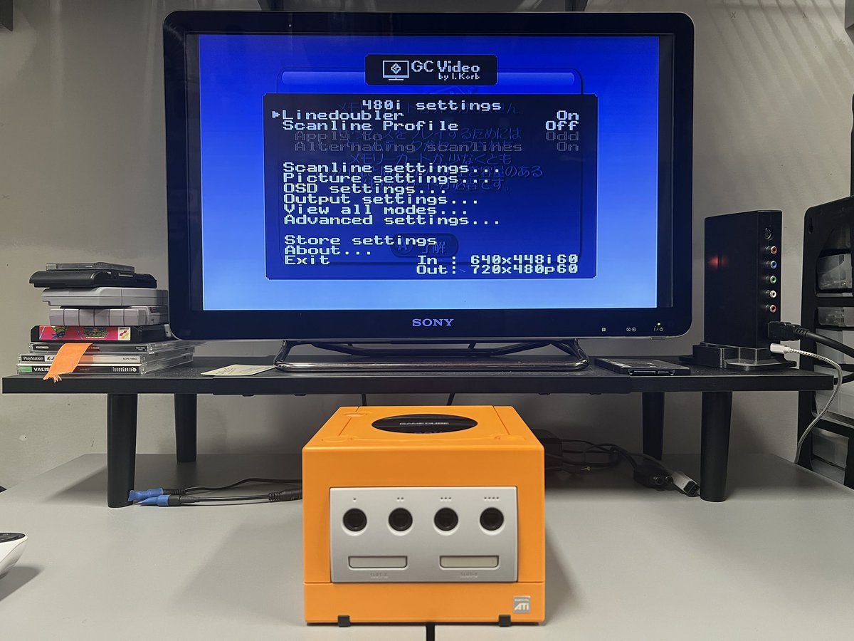PowrUpGaming's tweet photo. Another #Nintendo #GameCube! This time a Japanese Spice Orangeπconsole installed w/ @citrus3000psi #GCDual HDMI & RGB mod, Region Switch, NoiseBlocker Fan Mod, New Capacitors and our UltraSonic Wash and Polish Service! https://t.co/QdmiRgIEny
