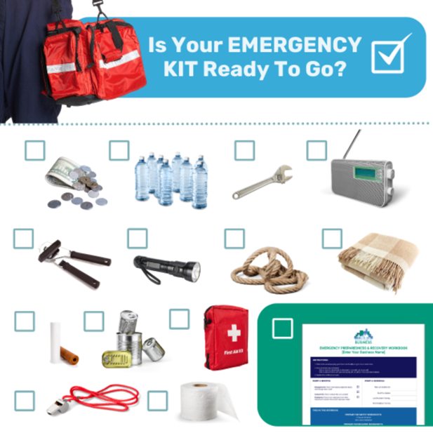 BICEPP's tweet photo. Take workplace emergency kits to the next level! Download the Business Emergency Preparedness Workbook to ensure important items are in your kits! Also, attend the upcoming #BICEPP webinar and receive more free downloads like these!
Link: https://t.co/tpkFXAOFYQ https://t.co/Hnp0Q80bih