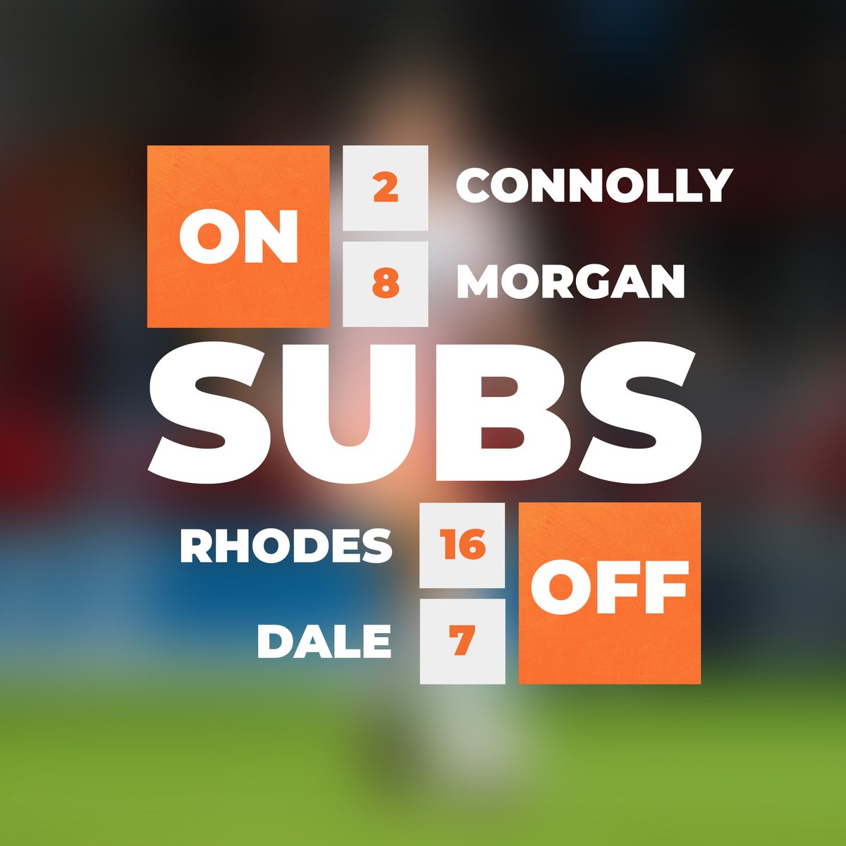 BlackpoolFC's tweet photo. 82' - Two changes for Blackpool.

🍊 #UTMP | 2-3 https://t.co/wgewoQLZm2
