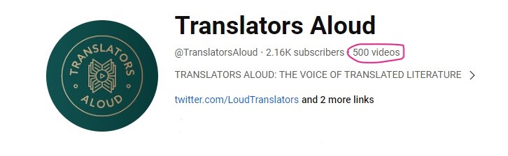 🥳We have posted 500 VIDEOS since we started #TranslatorsAloud in 2020 - what a milestone! 🌟Thanks to all you amazing translators out there for being part of our project. Keep on sending us your readings, and we will keep on sharing.
#translation #literature #crossingfrontiers