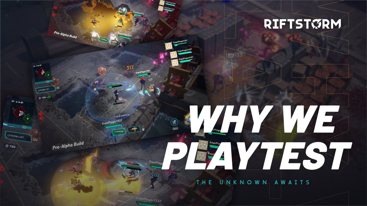 playRIFTSTORM's tweet photo. Our second developer blog is out! ​
​
In this blog, we want to take you behind the scenes with @certain_fanfan and @valentinusrk to explain why we're doing an open playtest🤔​

Check it here: https://t.co/XVeKIMwRWJ​

#Riftstorm #devblog #actionrpg #roguelite https://t.co/GVXUYPdQ0W