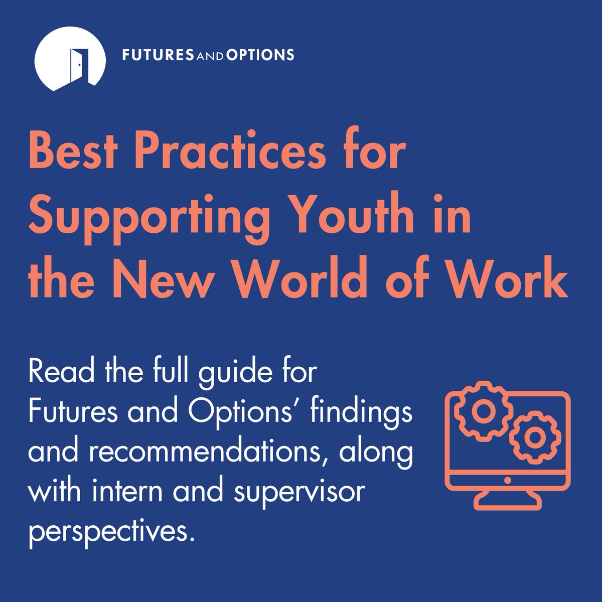 Our new report, Best Practices for Supporting Youth in the New World of Work, is an excellent resource for employers with remote or hybrid work models that are interested in hiring high school interns. Check it out at futuresandoptions.org/best-practices…!
#FuturesandOptions #RemoteWork