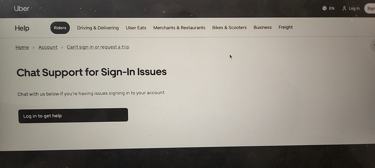 ansonben's tweet photo. @Uber_Support can you help? I can't sign in. But to get help for sign in issues, I need to sign in 😊 https://t.co/oJSPRZFg53