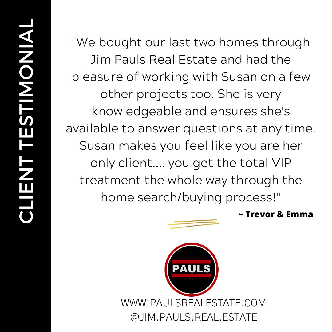 Thinking about buying or selling?  Here's what some of our past clients have to say ❤

#Testimonial #Recommend #Referred #PaulsRealEstate