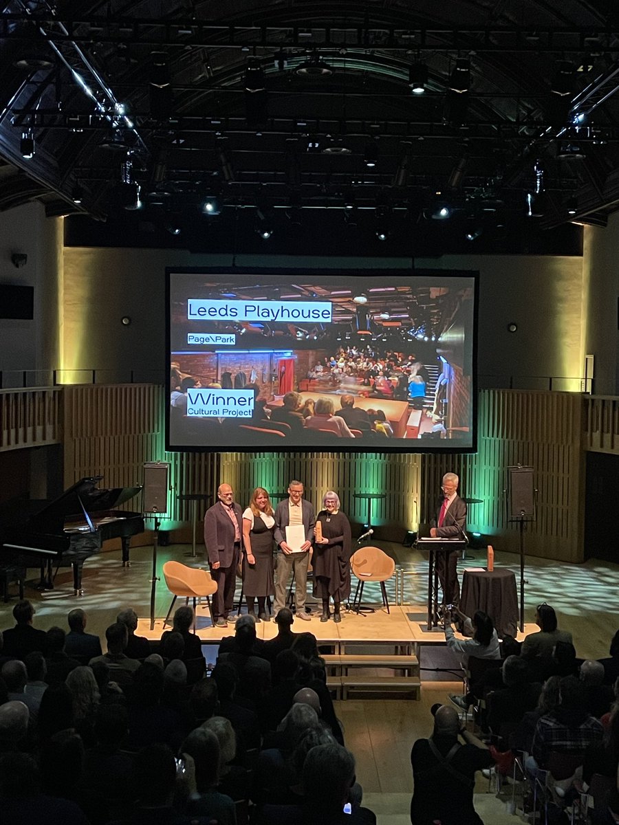 pagepark's tweet photo. Our project @LeedsPlayhouse was a winner tonight at the @Leedsarchitects awards, picking up the Cultural Project prize! 🏆

Well done to the project team and our collaborators @MaxFordhamLLP @ArupUK https://t.co/mqex9U9SEN