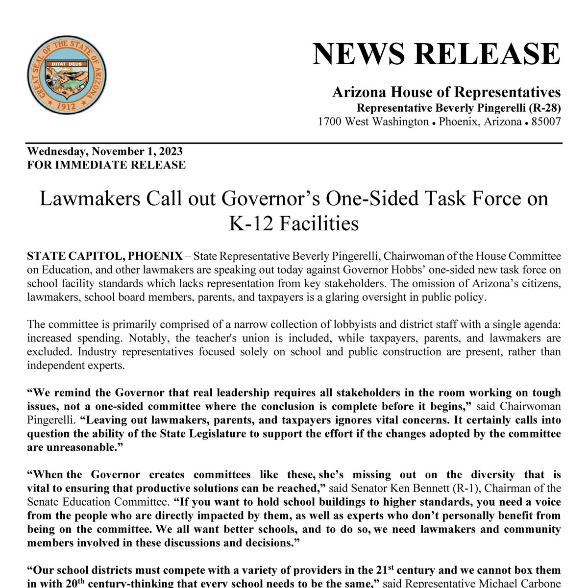 Arizona House Republicans tweet media