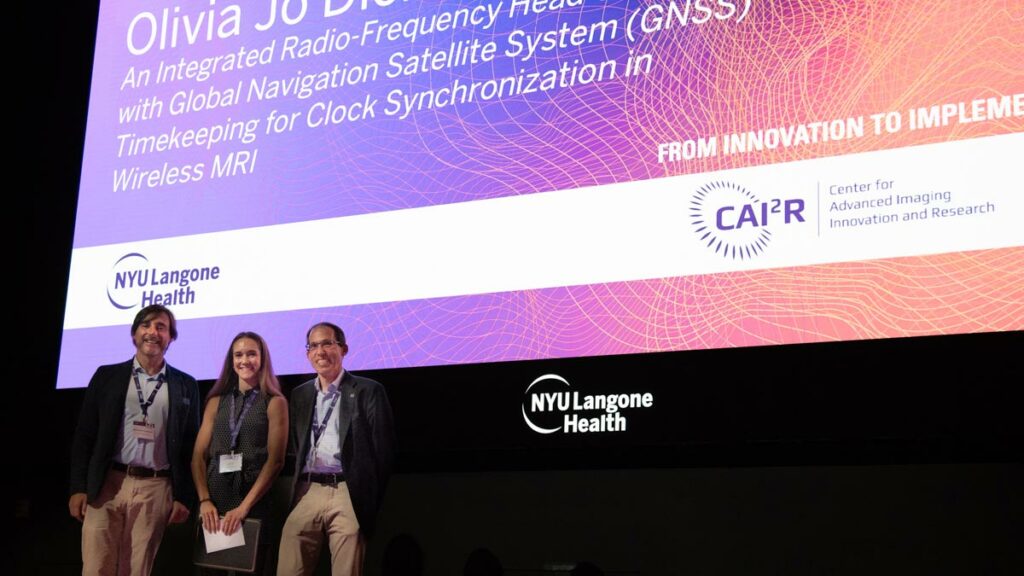 Way to go Olivia Jo Dickinson, our PhD student who won 1st poster prize at the @cai2r 2023 #i2iworkshop dedicated to emerging frontiers in biomedical imaging. She is highlighted near the end of their write-up: cai2r.net/the-2023-i2i-w…