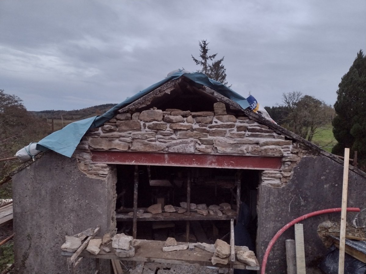 Some progress from an ongoing farm building restoration. Thanks to the Heritage Council and the Department of Agriculture Food and the Marine for their support through the Traditional Farm Building Scheme. #HeritageCouncil