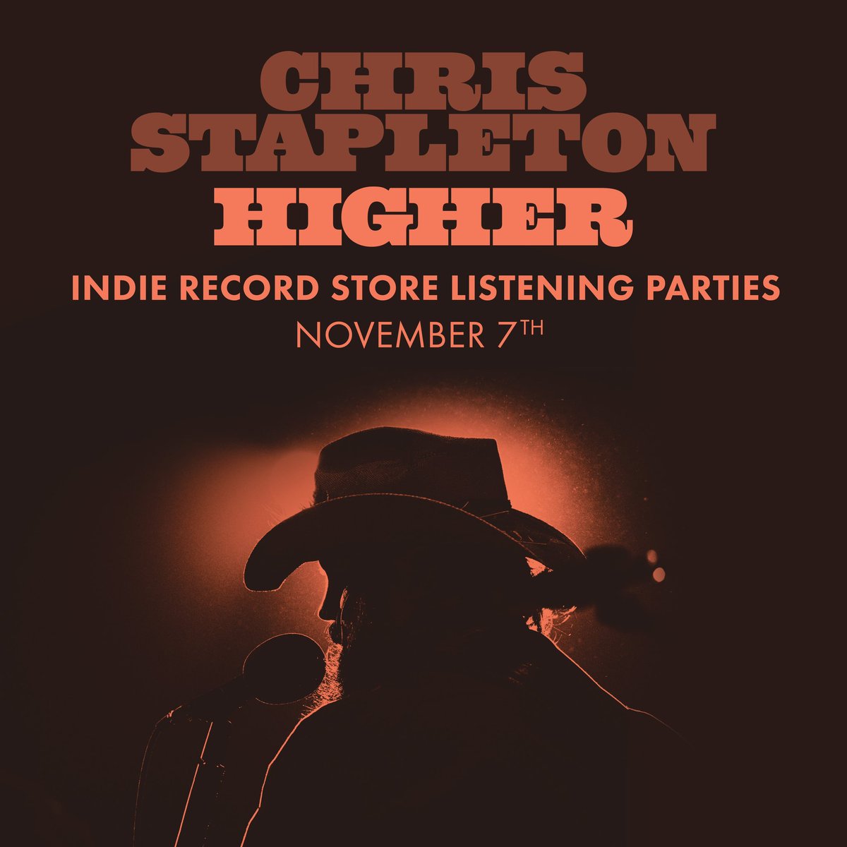ChrisStapleton's tweet image. Higher Indie Record Store Listening Parties
Nov 7th

Find &amp;amp; contact your local record store to attend: chrisstapleton.com/higher-early-l…