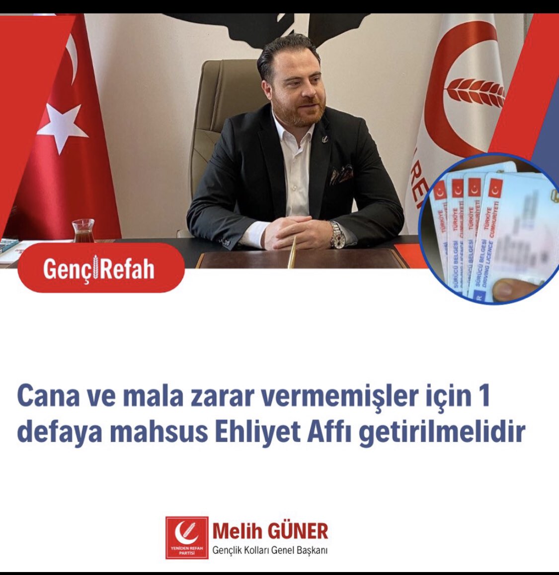 Sn Başkanlarım ;

İmar Barışı İmar Affı 9 Kez Defalarca Verildi. Sadece Bir Defa Olmak Sureti ile Ölümlü Kazalar Hariç ;
📍#EhliyetAffı ‘da Bir Defa Verilebilir.
<a href="/RTErdogan/">Recep Tayyip Erdoğan</a> <a href="/yilmaztunc/">Yılmaz TUNÇ</a> <a href="/DoganBekin/">Doğan Bekin</a> @ErbakanFatih <a href="/AliYerlikaya/">Ali Yerlikaya</a> <a href="/_cevdetyilmaz/">Cevdet Yılmaz</a> <a href="/melihguuner/">Melih Güner</a> <a href="/_ErcanOzcelik/">Dr.Ercan ÖZÇELİK</a>