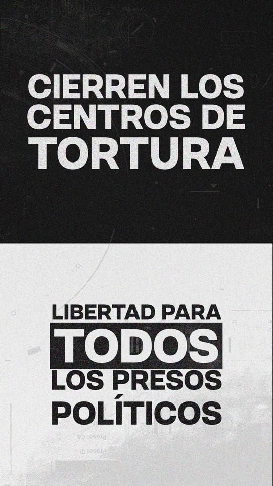 #LibertadParaTodos
#CierrenLosCentrosDeTortura 
#LibertadParaLosPresosPoliticos 
#StopTorture 🇻🇪