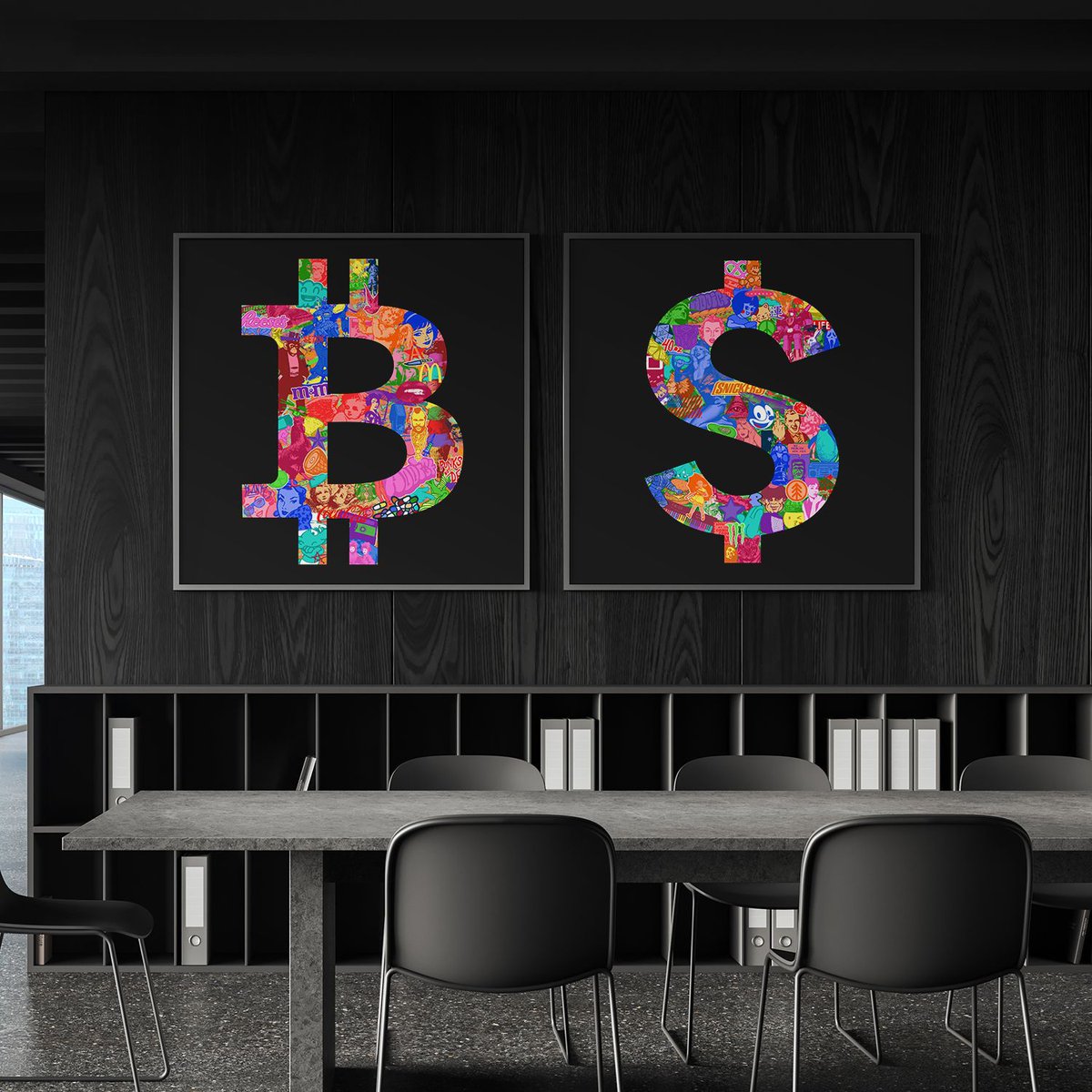 The Bitcoin and Dollar Pop Art Collage is a visually stunning artwork that combines cryptography with pop art. 
.
#popart #bitcoinart #dollarart #collageart #cryptoartwork #digitalartwork #buynow #artdecor #uniqueart #cryptocurrencyart #art #artist #artwork #modernart