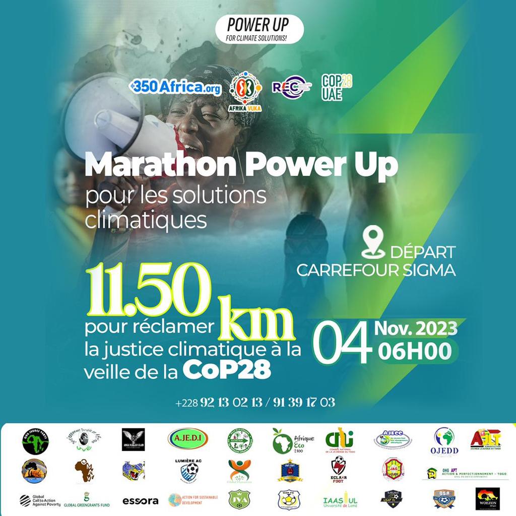 Le Power-Up au #Togo aura lieu le samedi 4/10/23 à partir de 6h. Que vous soyez activistes climat, membres d'une association ou toutes personnes portant intérêt à la cause climatique, rejoignez ns pour réclamer la justice climatique #GlobalClimateActionNow #ActNowTeam #REC_Togo
