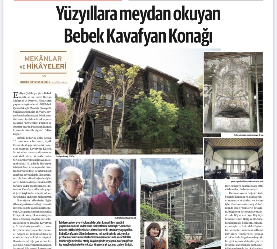 hanriet's tweet photo. Bu haftaki Agos gazetesinde, İstanbul’un zamana direnmiş en eski ahşap köşkü olan Kavafyan Köşkü’nü ve ünlü müzisyenlerle sahip olan Kavafyan ailesinin hikayesini okuyabilirsiniz. #agos #mekanlarvehikayeleri https://t.co/AKtSGmwqAa