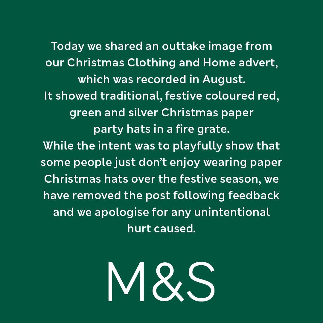 A statement from M&S: