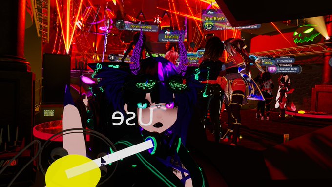 Last night was a pretty fucking awesome Halloween party! I wish I took more pictures. Thankyou everyone<a href="/tag/twitch"class="tags"><span>#twitch</span></a><a href="/tag/vrchat"class="tags"><span>#vrchat</span></a>