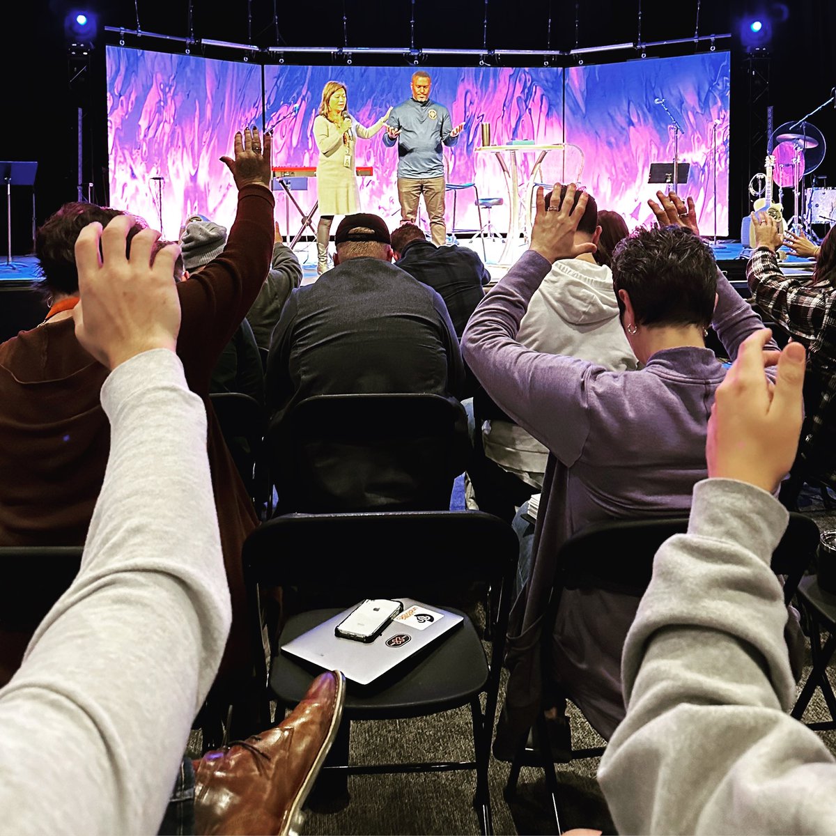 I’ve got exciting news. Felt right to start by telling my colleagues at <a href="/crsrdschurch/">Crossroads Church</a> this morning. I’m so grateful for their prayers of blessing over the news. 
I’m sharing with the rest of the world tomorrow over on <a href="/LivingUndivided/">UNDIVIDED</a> (be sure to follow so you don’t miss it).