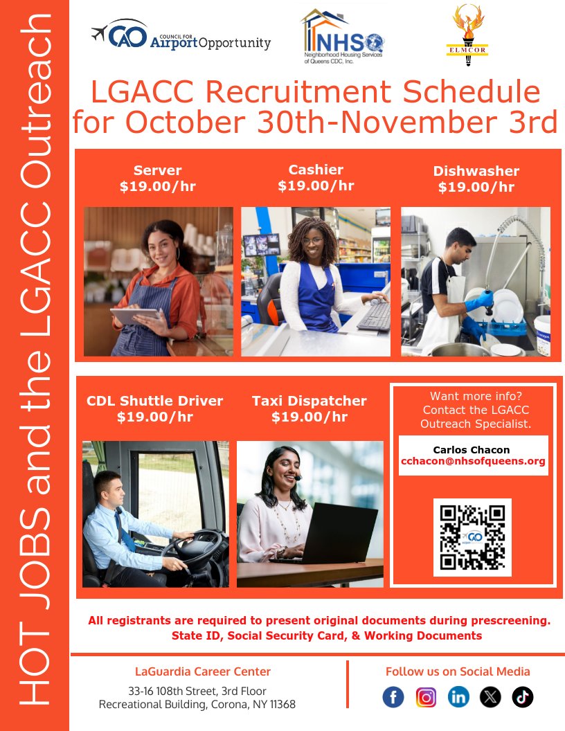 Join the team at LaGuardia Airport and start your career. All you need to do is send your resume to cchacon@nhsofqueens.org
#jobvacancy2023 #jobvacancy2023 #JobOfTheWeek #careeropportunities #Laguardia #queensnyc