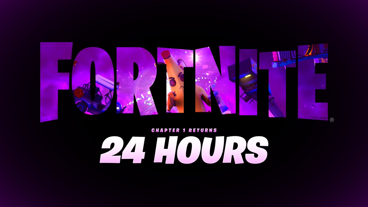 24 hours until downtime. Are you ready? #FortniteOG