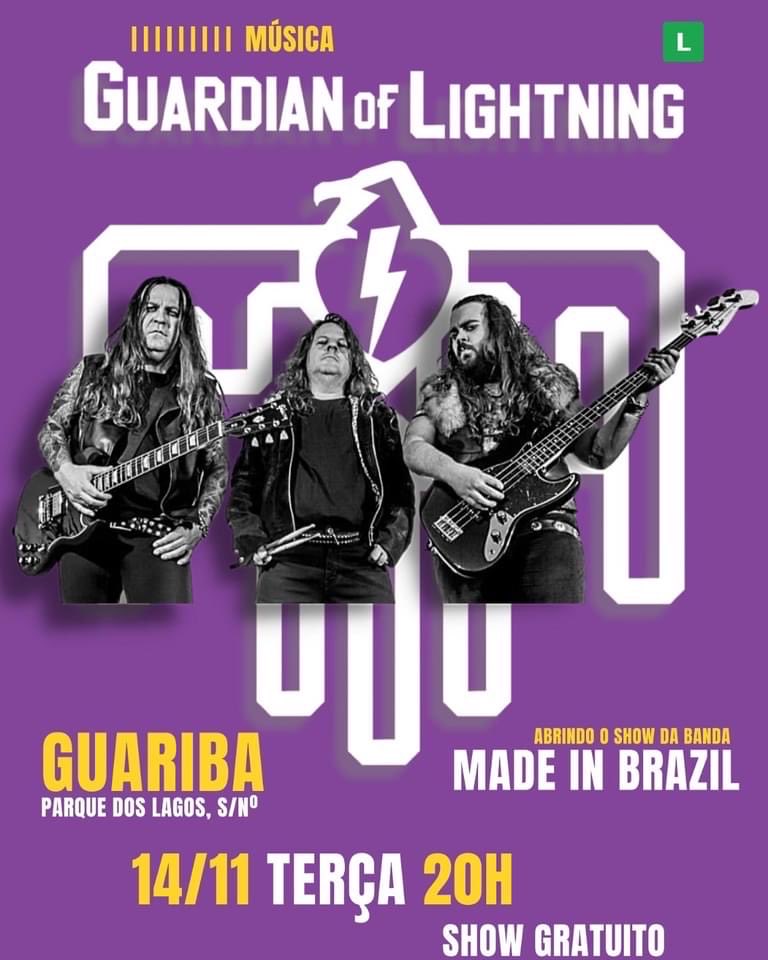 GuardianofLigh2's tweet image. Guardian of Lightning receives the invitation to open the show to one of the most classic bands in Brazilian Rock &apos;Made in Brazil&apos;. In Guariba SP. 🤘🏻⚡️🙌🏻💥🔥 #eclipserecords #thundermetal #guardianoflightning #bandamadeinbrazil #oswaldovechione #culturaguariba #prefeituraguariba