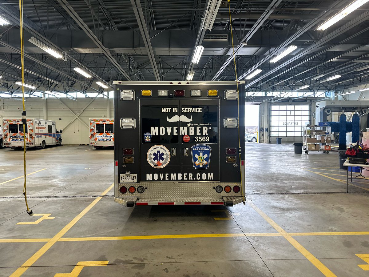 Peel_Paramedics's tweet photo. Peel Regional Paramedic Services is proud to partner this year with the @ParamedicAssoc @OPSEU277  and the @peelemsfund to bring awareness to men’s cancers #movember @MovemberCA https://t.co/zXXPyDL6WQ