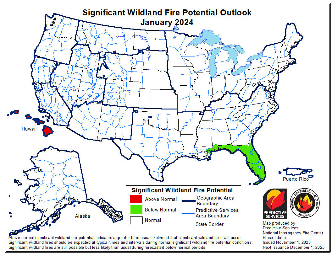 BLMFire's tweet photo. Stay informed of current &amp; predicted environmental conditions such as weather and drying vegetation. The #WildlandFireOutlook can be found on the @NIFC_Fire website at https://t.co/Gj8yi81NxP.

Always be #WildfireWeatherAWARE! https://t.co/zHmxK0u4a8