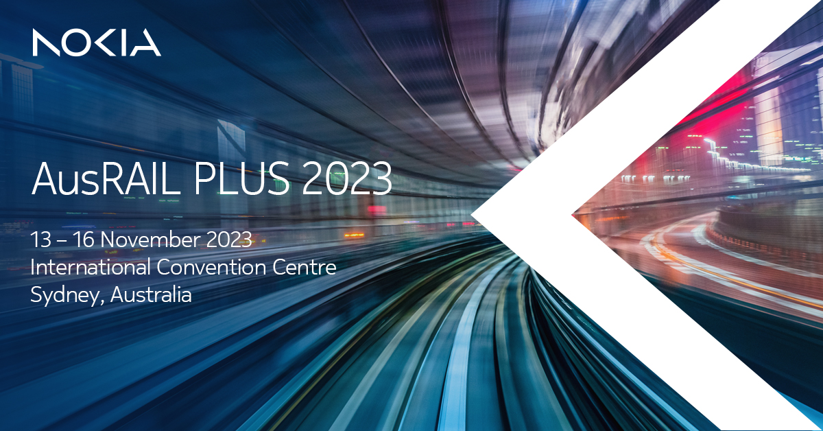 Visit #Nokia Stand #136 at #AusRAIL in Sydney, Nov 13-16. As the worldwide leader in GSM-Railway and a proud member of the ARA, our experts can explain how Nokia can meet your wireless and wireline networking, cybersecurity &amp; IoT needs. nokia.ly/3Qi3du1 <a href="/AustRail/">🚄Australasian Railway Association (ARA) 🚃🛤️</a> #railways