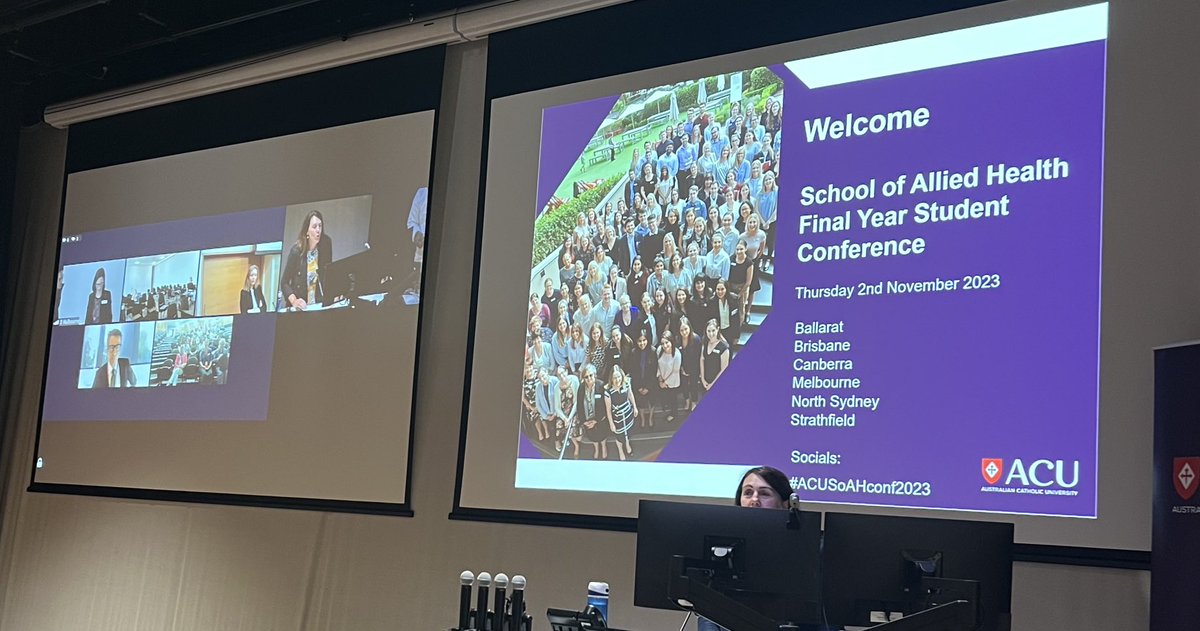 Nia Luxton (@niaaluxton) on Twitter photo <a href="/acualliedhealth/">ACU School of Allied Health</a> <a href="/ACUmedia/">Australian Catholic University</a> Sonia Coates introducing a cross Australian campus Honours Student Conference 2024 #ACUSoAHconf2023 <a href="/acualliedhealth/">ACU School of Allied Health</a> <a href="/ACUmedia/">Australian Catholic University</a> Sonia Coates introducing a cross Australian campus Honours Student Conference 2024 #ACUSoAHconf2023