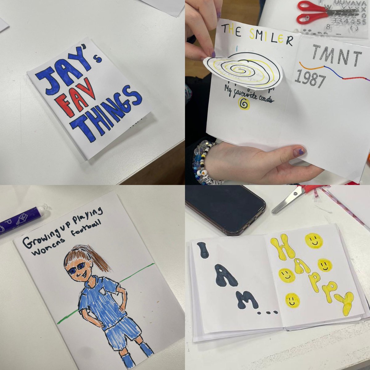 At #TheSpace tonight our amazing ASW showed us how to make a ‘zine’ young people made theirs on things that were important to them as individuals #MentalHealthAndWellbeing #ThisIsYouthWork #CoatbridgeYouthWork @NLCYouthwork