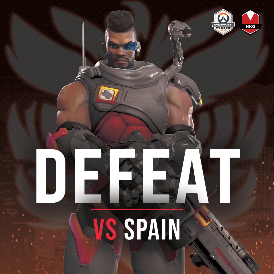 OWWC Team HK 🇭🇰 (@owteamhongkong) on Twitter photo Time for us to exit the dance.
Our final match ends 0–2 VS <a href="/SpainOWWC/">Selección Española de Overwatch 🇪🇸</a>, eliminating us from the OWWC playoffs.
We can't thank you all enough for your support and we're so proud of our team for this year's performance ❤️
#FierceAsLions 🦁 | #OWWC2023 | #TeamHK Time for us to exit the dance.
Our final match ends 0–2 VS <a href="/SpainOWWC/">Selección Española de Overwatch 🇪🇸</a>, eliminating us from the OWWC playoffs.
We can't thank you all enough for your support and we're so proud of our team for this year's performance ❤️
#FierceAsLions 🦁 | #OWWC2023 | #TeamHK