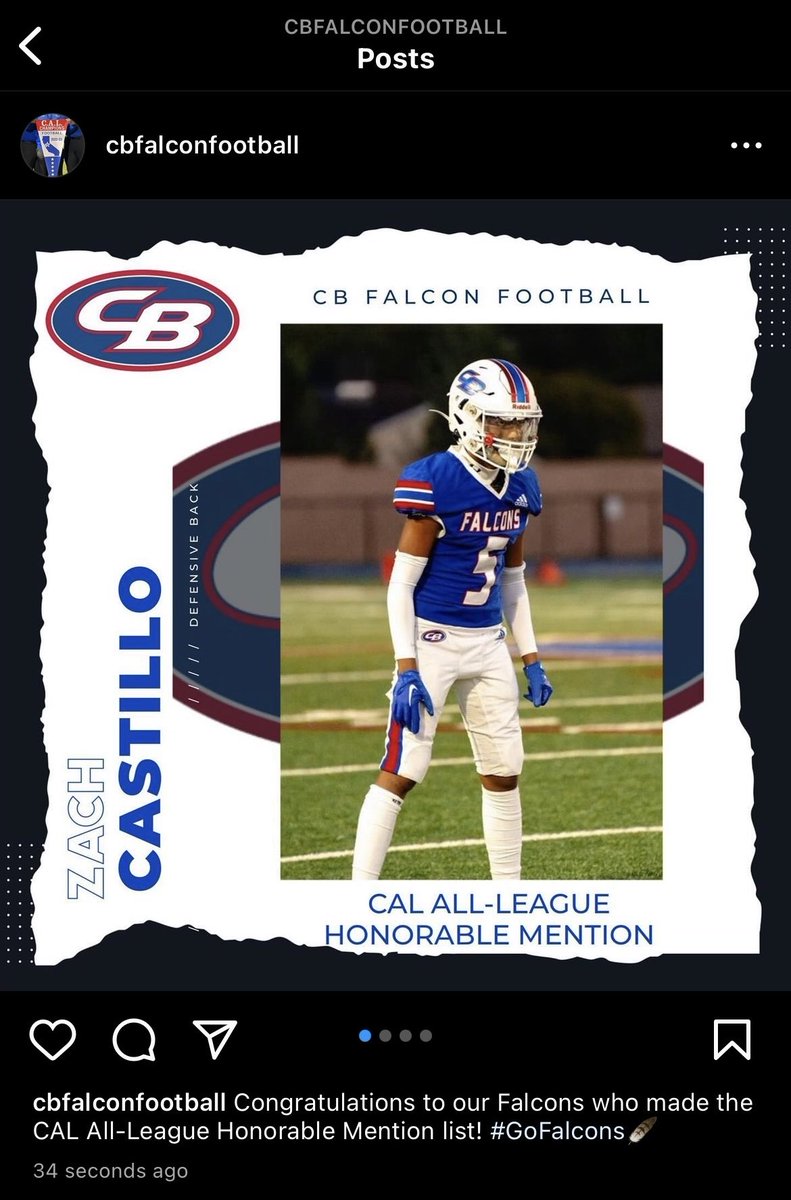 b_castillo's tweet photo. Proud father moment as kid #4 ⁦@zachcastilloo⁩ made CAL all league honorable mention as a junior. They said you’re too little. They said you’re not strong enough. You said: “F-that. Watch me!”  Keep putting in the work son!! https://t.co/b2mWCJMonf