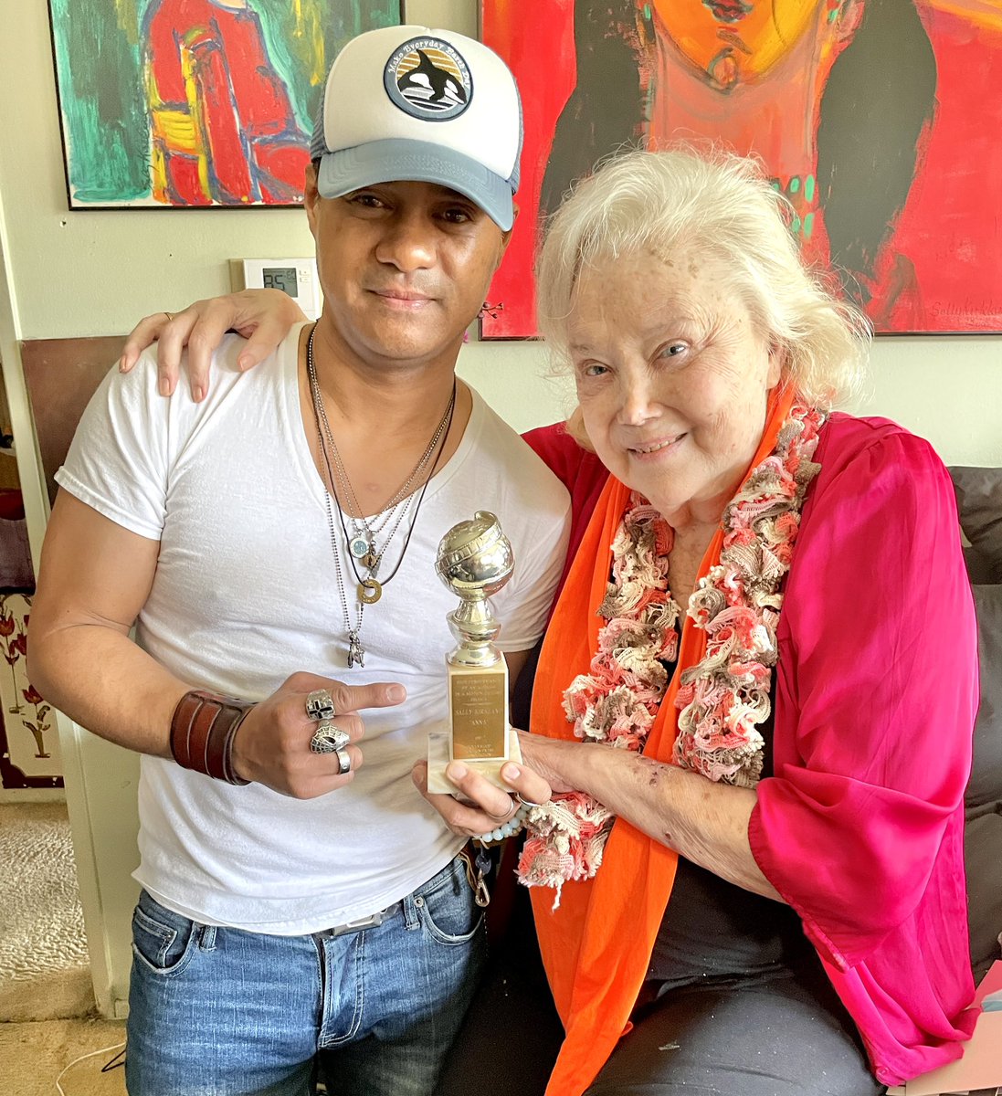 TyroneTann's tweet photo. Happy #82Years SALLY!  Twas such a #BlessedHonor 2Spend some of my #HalloweenDay yesterday, Celebrating my Dear Friend &amp; former CastMate; (#GoldenGlobeAward Winning &amp; #OscarNominated Actress) #SallyKirland’s 82nd BIRTHDAY!  ThankUSally 4AllUrYears of Friendship &amp; Professionalism! https://t.co/AK5WjPFsfc