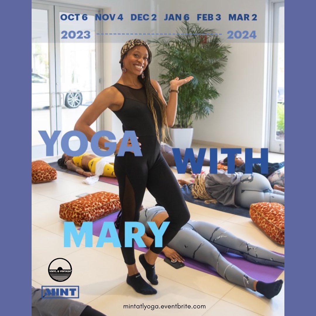 Vinyl &amp; Vinyasa puts a new spin on yoga! Join in an all levels practice every first Saturday of the month at <a href="/mintatl/">MINT</a>, serenaded by the sounds of vinyl records. Register: bit.ly/46CJADR