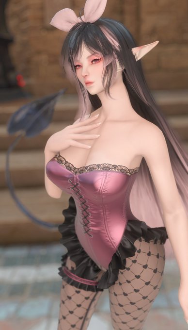 "Come say hi? I'm in Succubus form..."  Crystal - Balmung - Uldah - front steps mare sync: yvUhyAwtQh  *Warning: