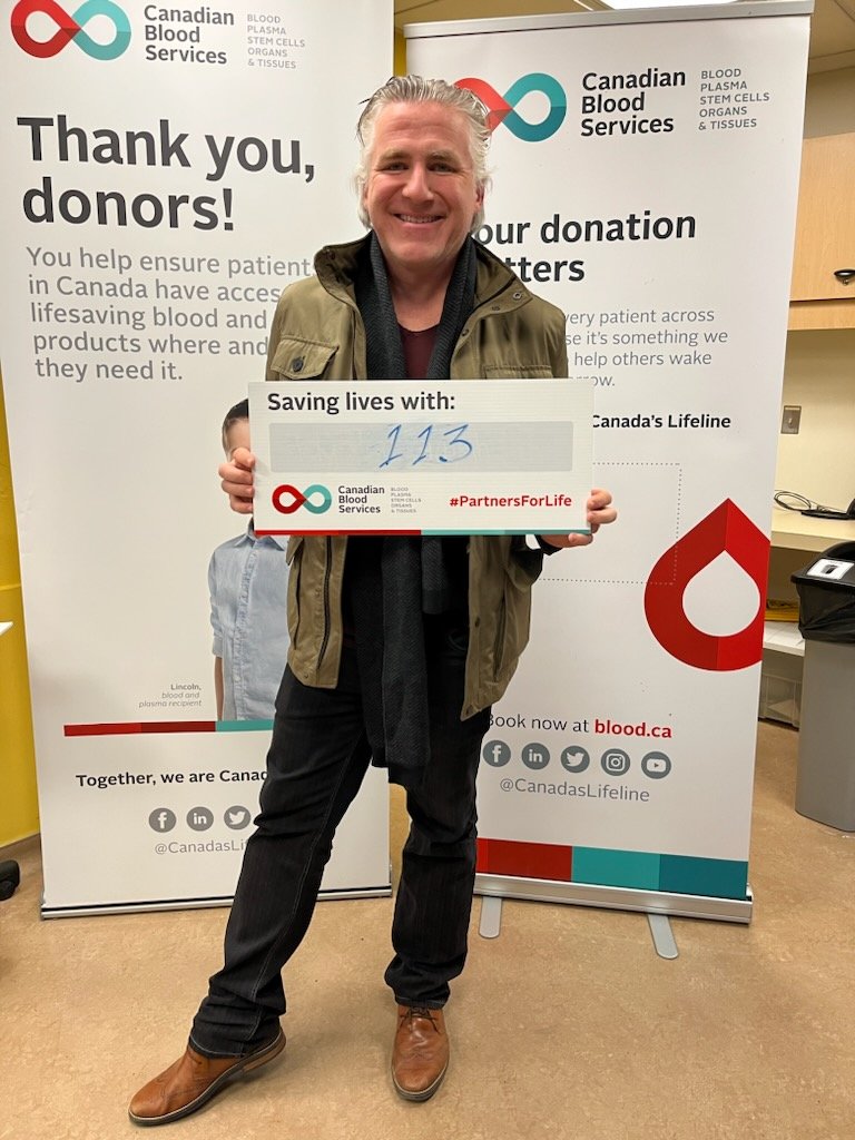 dylanblackradio's tweet photo. RT! @CanadasLifeline need our help! 400 units of #blood were lost as a result of a power outage at The @OttawaHospital Friday. Make an appointment to give! Call 1 888 2 DONATE or online https://t.co/bitkozbs13. At 1575 Carling Ave tonight, I made my 113th blood donation! #Ottawa https://t.co/WWkzI2josr