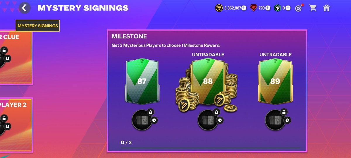 Mystery Signing is available throughout the season.