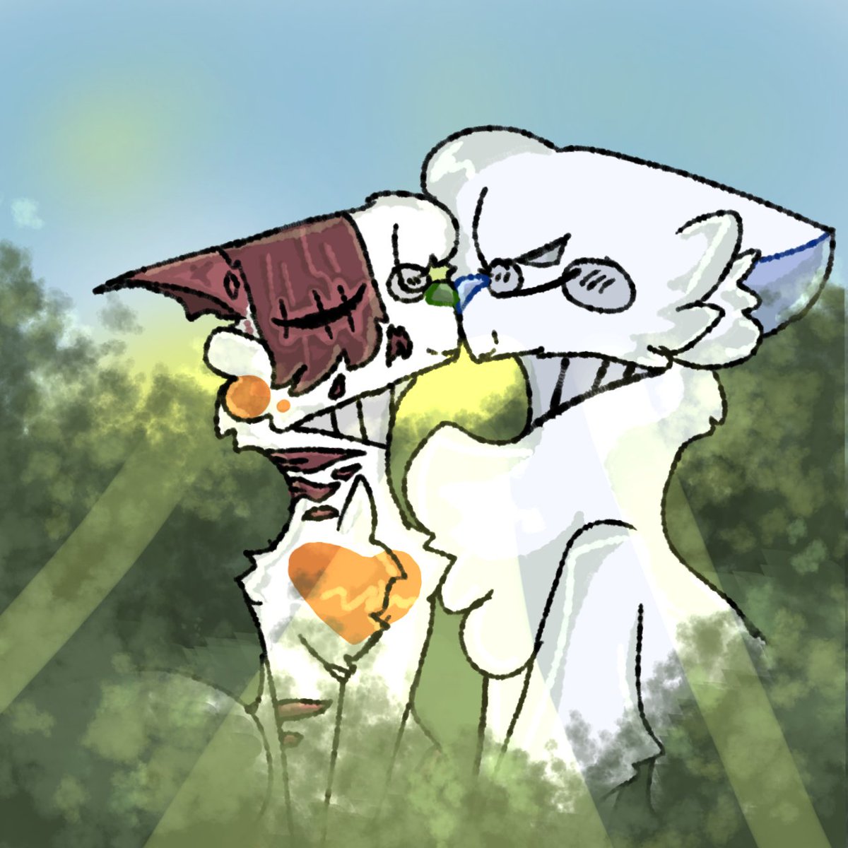 Fl0wsidy_c0re's tweet photo. Always love you💕
#warriors #warriorcats #brightheart #cloudtail #brightcloud #digitalart https://t.co/X3RboOSZeu
